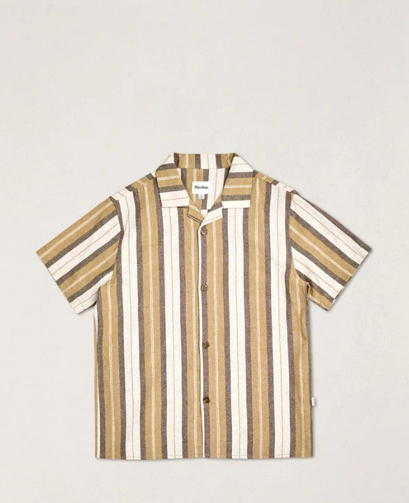 Vacation Stripe SS Shirt in Sand