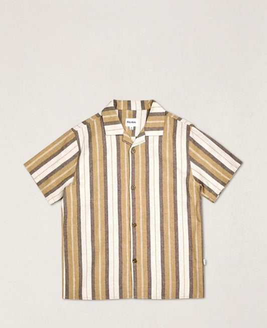Vacation Stripe SS Shirt in Sand