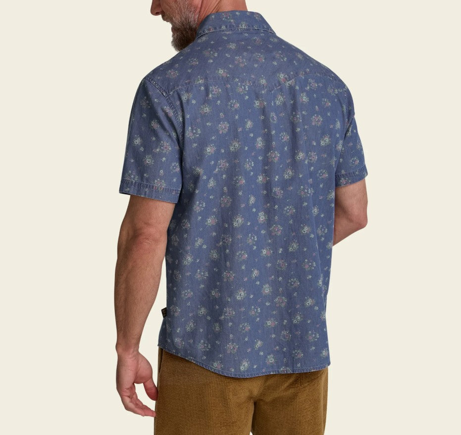 H Bar Snapshirt - Bouquets : Washed Indigo