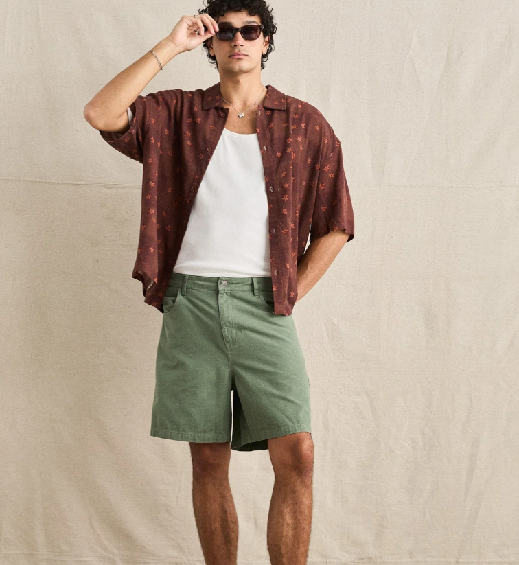 Ula Relaxed Short Sleeve Button Up Sienna
