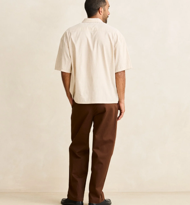 Essential Pleated Twill Trouser Chocolate
