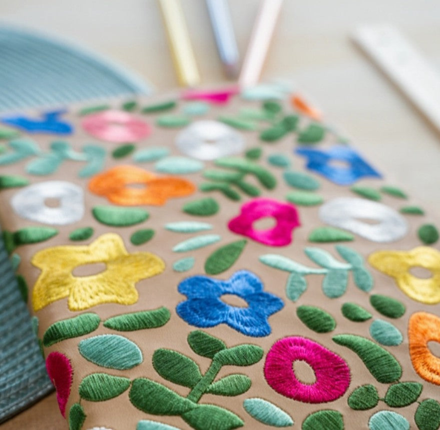 Spring Garden Embroidered Layflat Journal