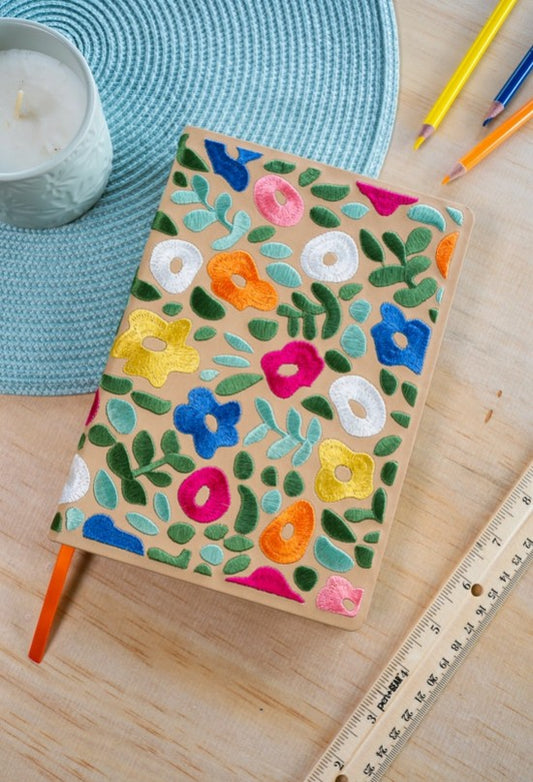 Spring Garden Embroidered Layflat Journal