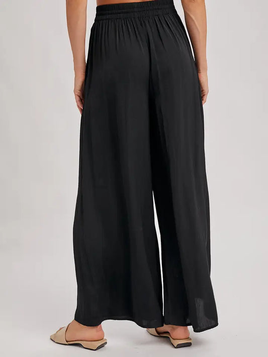 Silky Palazzo Wide Leg Pants