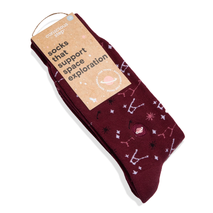 Socks That Support Space Exploration (Maroon Constellations)