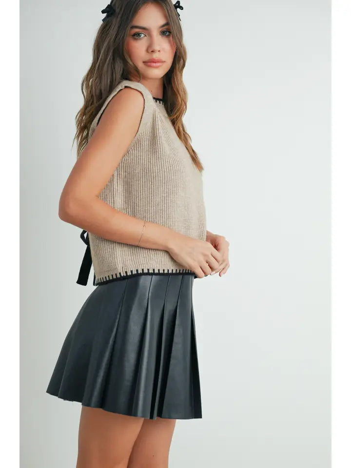 Soft Ribbed Sweater Vest