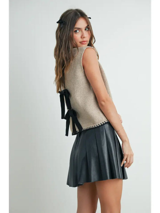 Soft Ribbed Sweater Vest