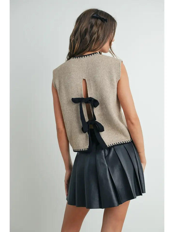 Soft Ribbed Sweater Vest