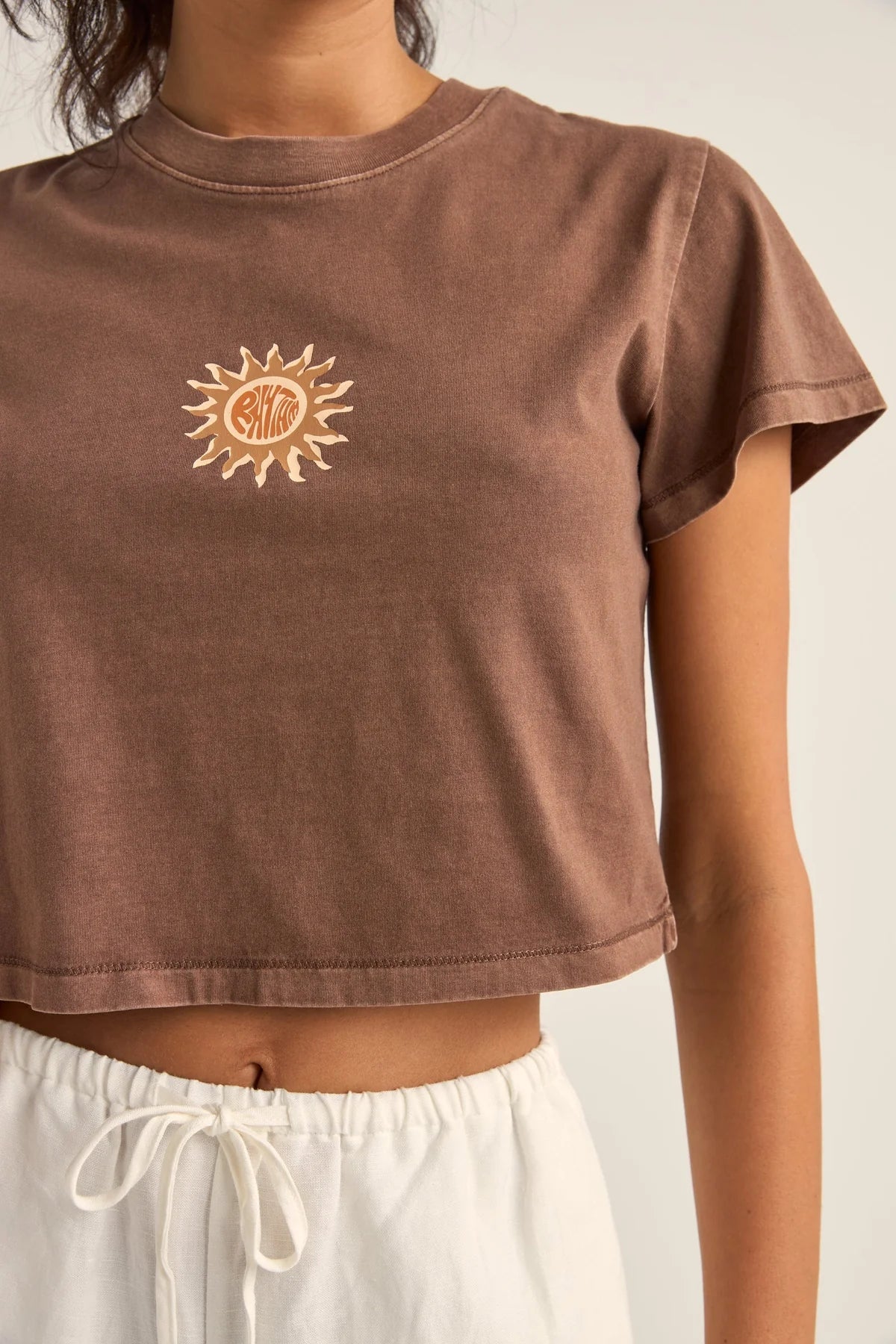 Sunshine Crop Crew Tee