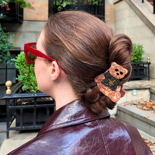 Super Fan Teddy Bear Claw Clip