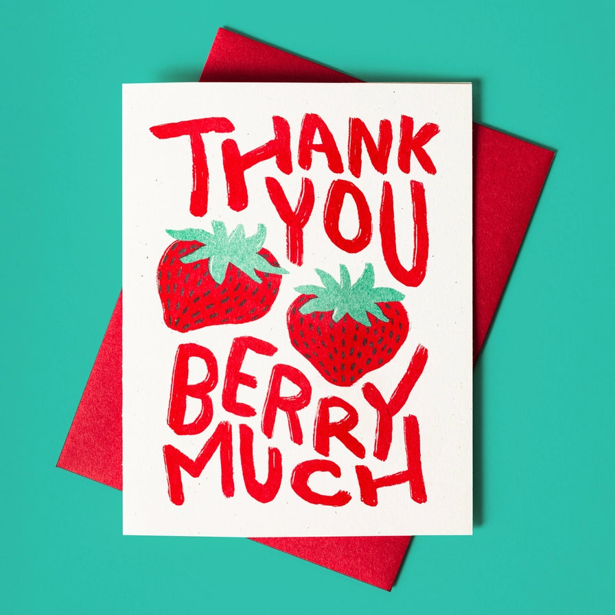 Thank You Berry Much - Risograph Card