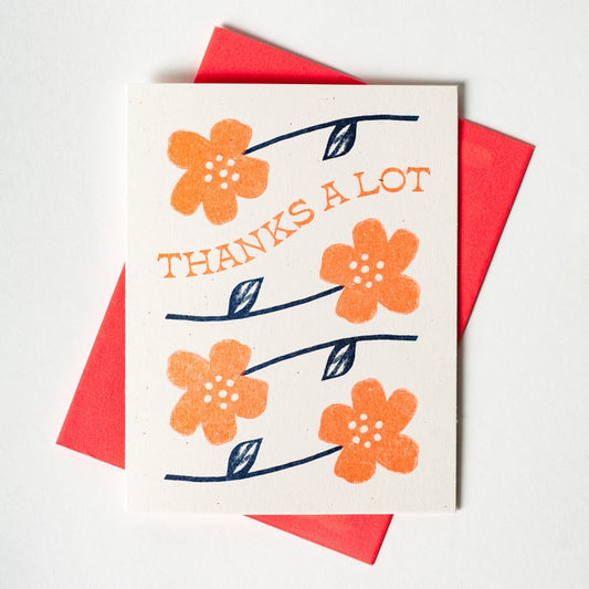 Thanks A Lot - Risograph Greeting Card