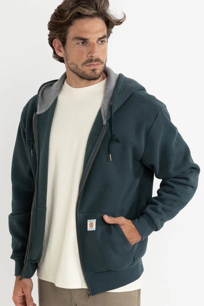 Thermal Fleece Zip Dark Pine