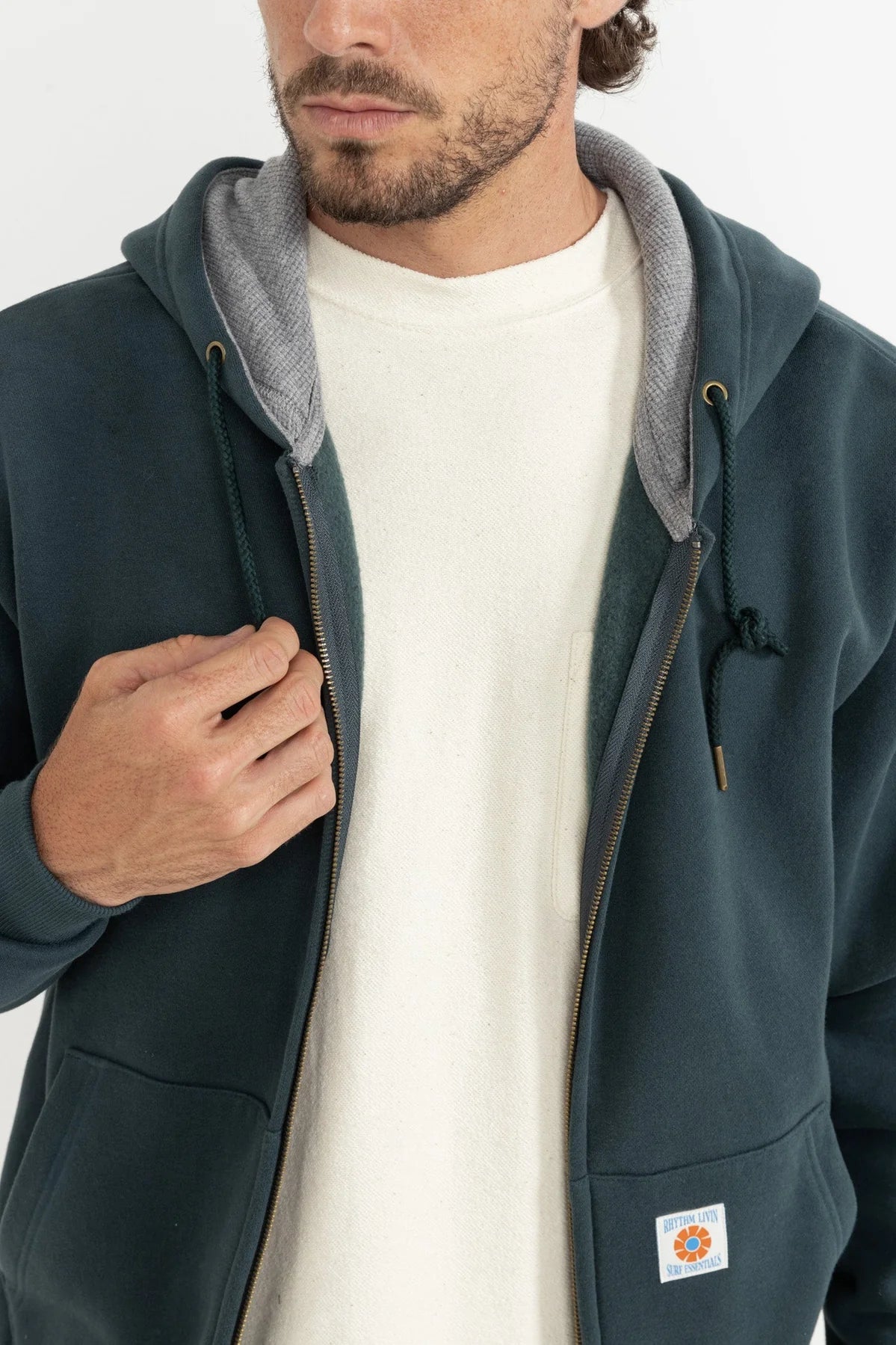 Thermal Fleece Zip Dark Pine