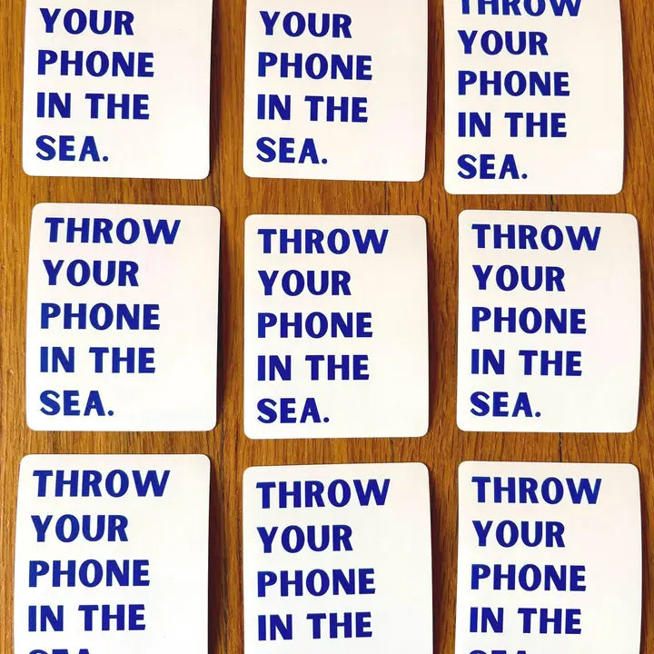 Throw Your Phone in the Sea, Digital Detox Sticker