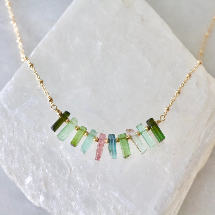 Tourmaline Fringe Necklace