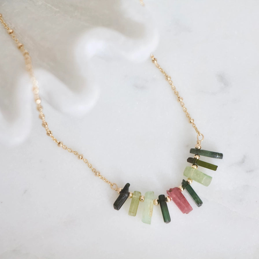 Tourmaline Fringe Necklace