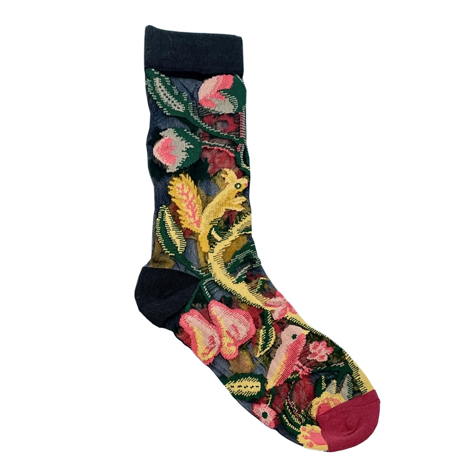 Floral & Fauna Mesh Socks