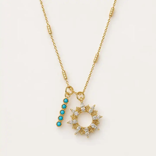 Turquoise Sunburst Necklace