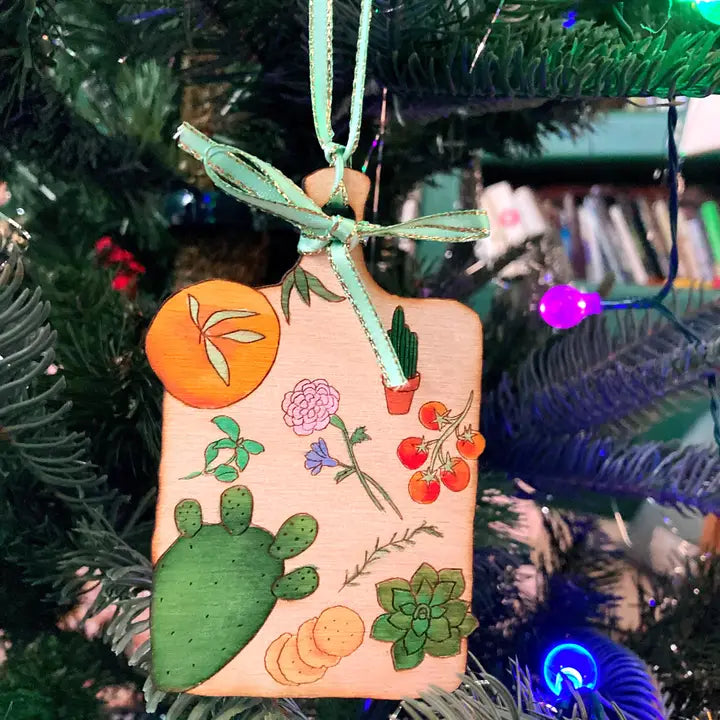 Western Charcuterie Board Wood Ornament