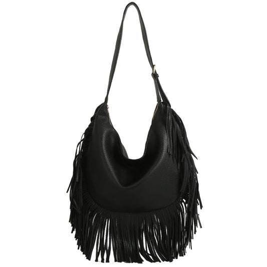 Western Fringe Shoulder Bag Hobo, More Colors