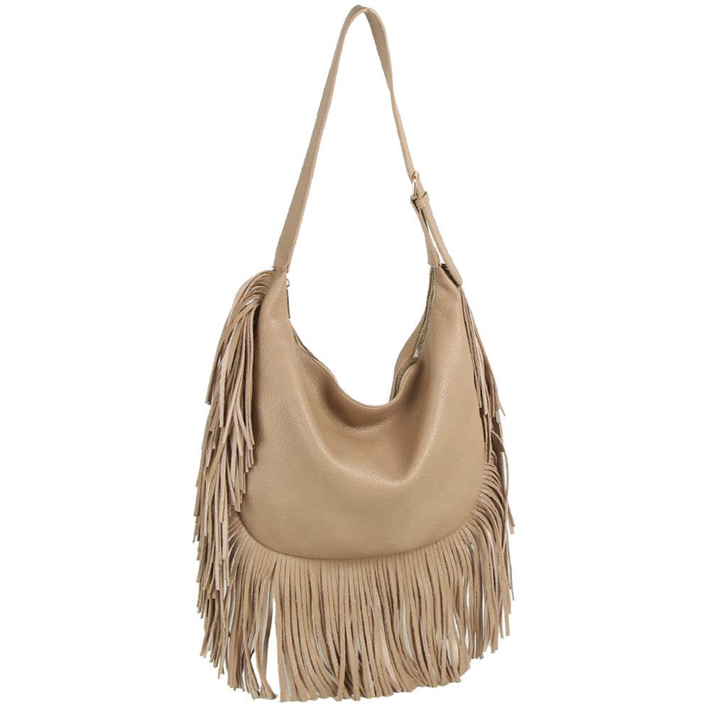 Western Fringe Shoulder Bag Hobo, More Colors