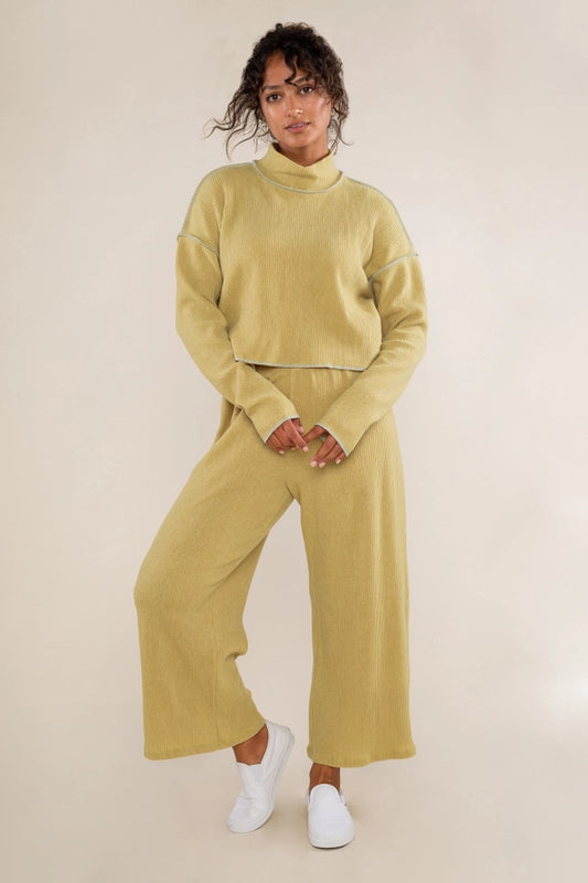 Winnie Pleated Turtleneck Top