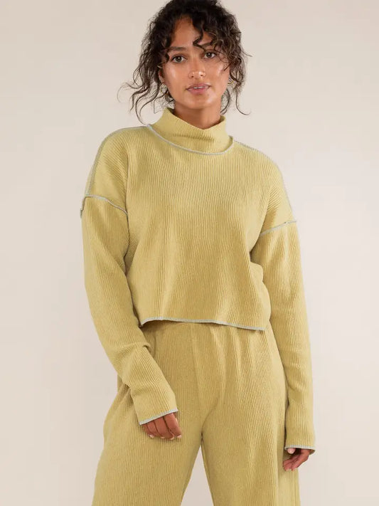 Winnie Pleated Turtleneck Top