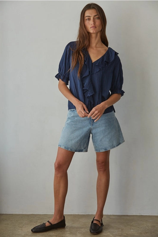 Natalie Ruffle Top