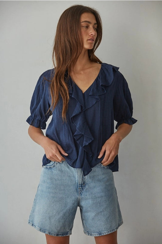 Natalie Ruffle Top