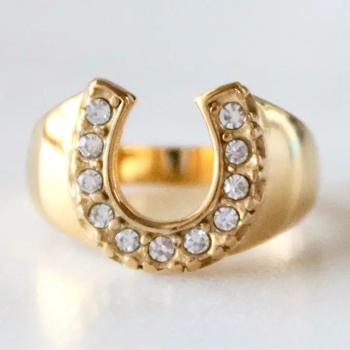 Zircon Horseshoe Ring Size 8