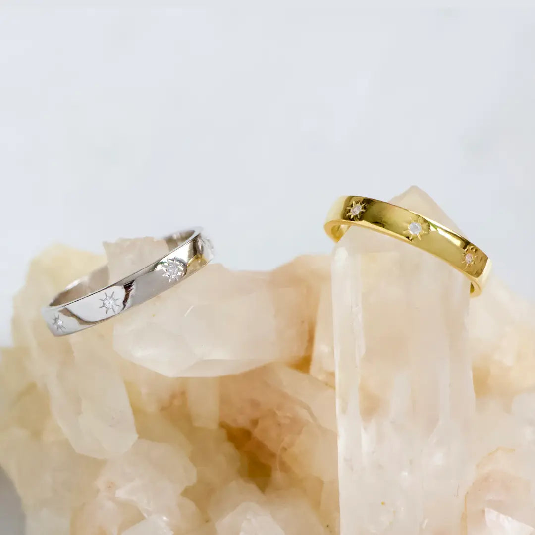 Zircon Starburst Ring
