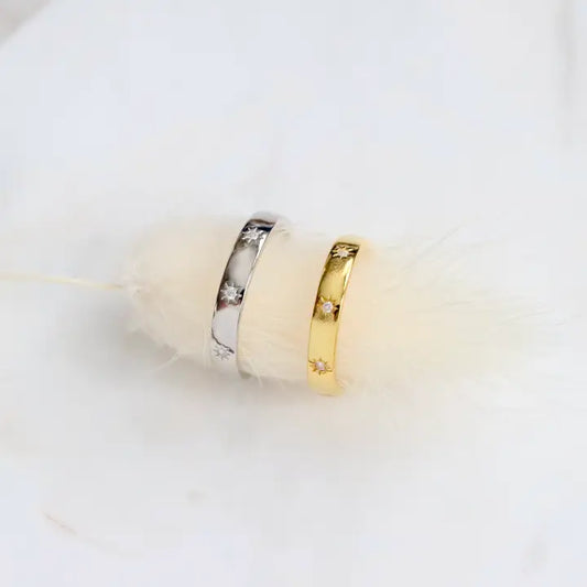 Zircon Starburst Ring