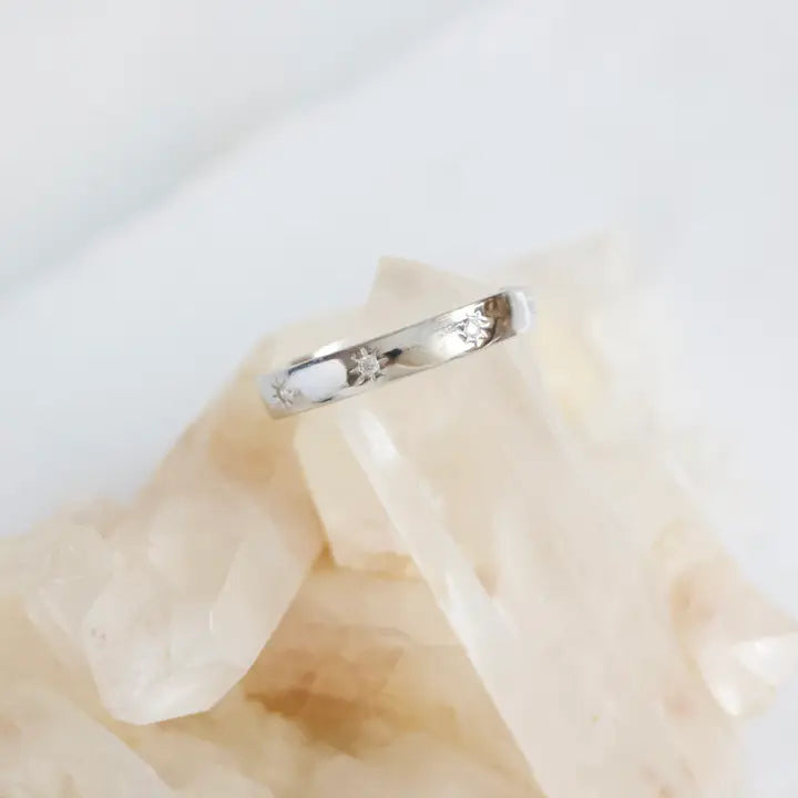 Zircon Starburst Ring