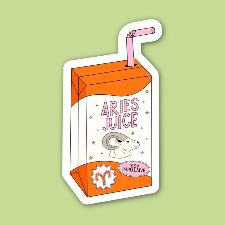 Zodiac Juice Box Sticker