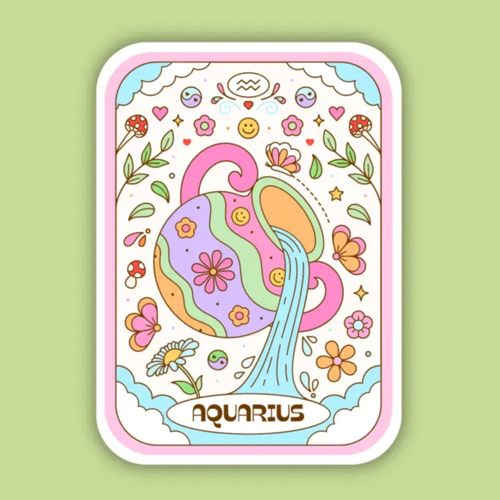 Zodiac Tarot Card Sticker