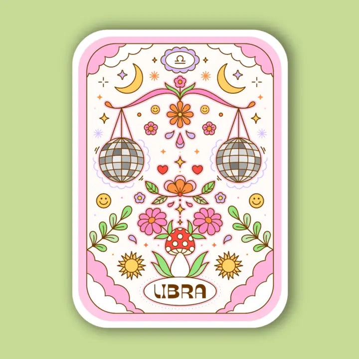 Zodiac Tarot Card Sticker