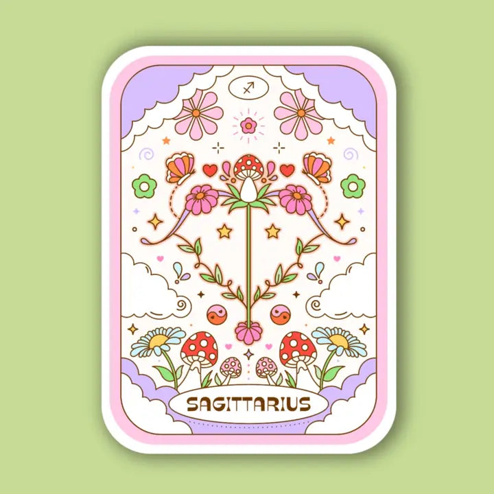 Zodiac Tarot Card Sticker