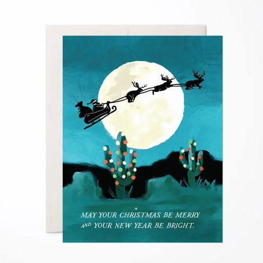 Jackelope Santa Christmas Card