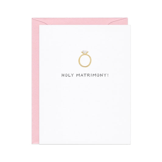 Holy Matrimony Wedding Card