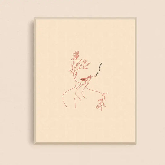 Floral Joint Lady art print