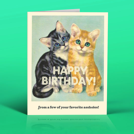 HBD Ahole Cats Card