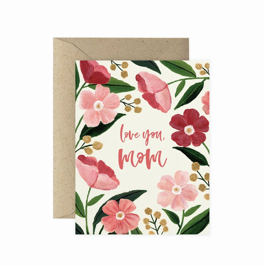 Love You Mom Poppy Greeting Card