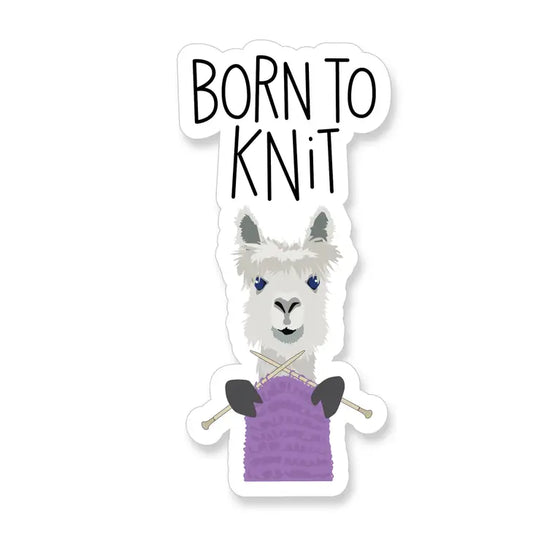 Born to Knit Alpaca Sticker