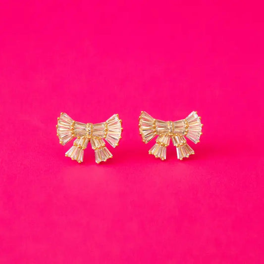 Holiday Sparkle Bow Earrings