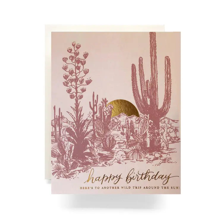 Cactus Sunset Birthday Card