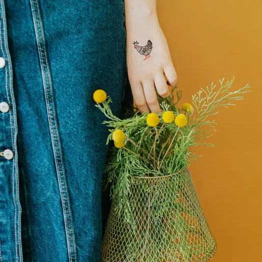 Chicken Tattoo Pair