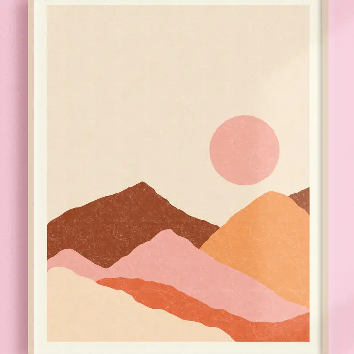 Creamsicle Mountain Art Print