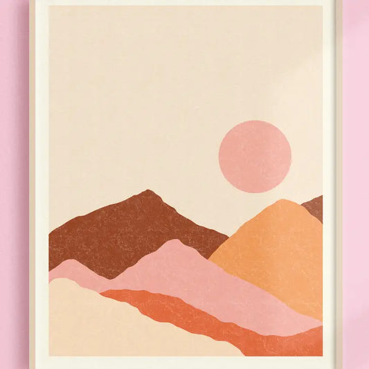 Creamsicle Mountain Art Print