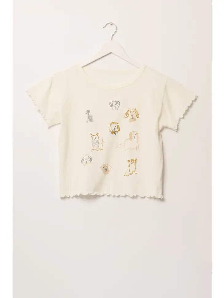 Doodle Dogs Cropped Tee